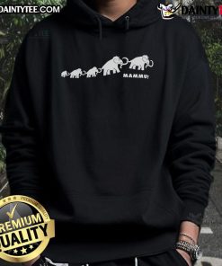 Cute Mammut Family logo hoodie featuring a playful design for outdoor enthusiasts and fashion lovers.