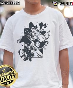 Alt Text: Cute Marisa Kirisame Bad Apple T-Shirt featuring vibrant graphics from Touhou Project, perfect for fans and collectors.