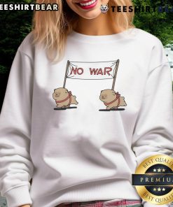 Cute No War Dogs Sweatshirt featuring playful dog graphics promoting peace and love in a cozy design.