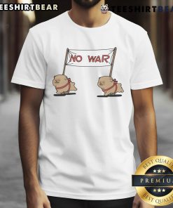 Alt Text: Cute No War Dogs T-Shirt featuring playful dog graphics promoting peace and love, perfect for pet lovers.