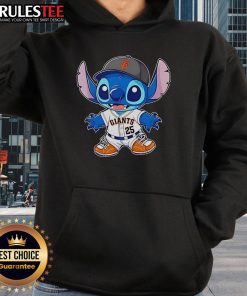 Alt Text: Cute San Francisco Giants X Stitch baseball hoodie featuring vibrant colors and a stylish design for fans.