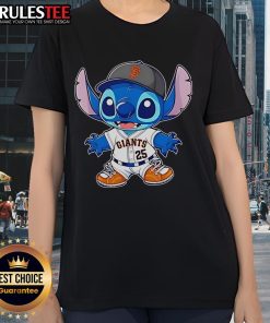 Cute San Francisco Giants X-Stitch baseball ladies tee featuring vibrant team colors and stylish design.