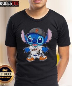 Alt Text: Cute San Francisco Giants X Stitch Baseball T-Shirt featuring vibrant team colors and stylish design for fans.