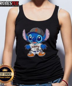 Alt Text: Cute San Francisco Giants X-Stitch baseball tank top featuring vibrant colors and stylish design for fans.