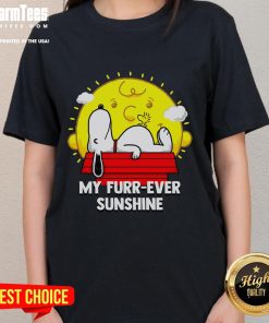 Adorable Cute Snoopy Furr Ever Sunshine Ladies Tee featuring a vibrant design for stylish fans of Snoopy.
