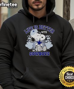 Alt Text: Cute Snoopy Life Is Better With Cowboys hoodie featuring a vibrant design perfect for fans of Snoopy and cowboy culture.