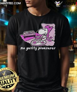 Cute Snoopy No Guilty Pleasures T-Shirt featuring a fun Snoopy design, perfect for casual wear and fans of Peanuts.