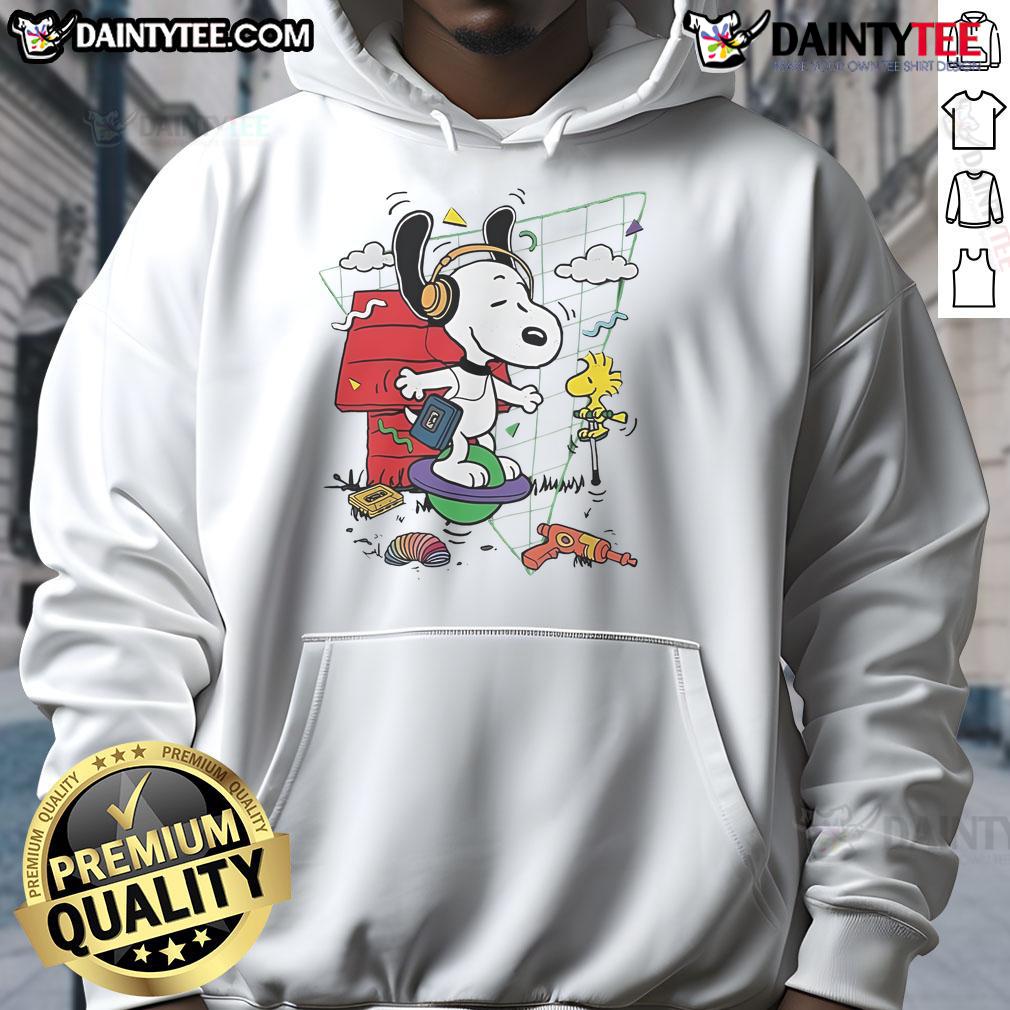 Cute Snoopy Woodstock Pogo Days Hoodie Alt Text: Cute Snoopy and Woodstock hoodie featuring fun pogo days design, perfect for casual wear and Peanuts fans.