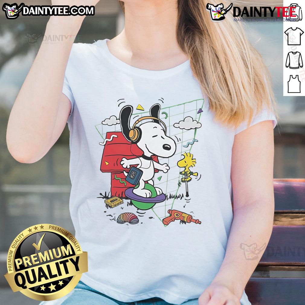 Cute Snoopy Woodstock Pogo Days Ladies Tee Cute Snoopy and Woodstock Pogo Days ladies tee, featuring vibrant graphics and playful design for fans of Peanuts.
