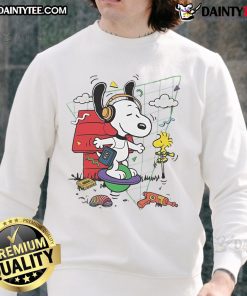 Cute Snoopy and Woodstock Pogo Days sweatshirt featuring vibrant graphics and cozy design for fans of Peanuts.