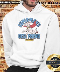 Alt Text: Cute Superman 2025 hoodie featuring Superman's best friend, Krypto the dog, perfect for superhero fans.
