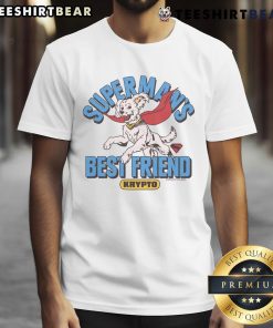 Alt Text: Cute Superman 2025 T-shirt featuring Superman's best friend, Krypto the dog, in vibrant colors and playful design.