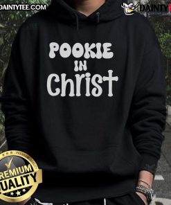 Cute SylentBell Pookie wearing a Christ hoodie, showcasing adorable style and vibrant colors.