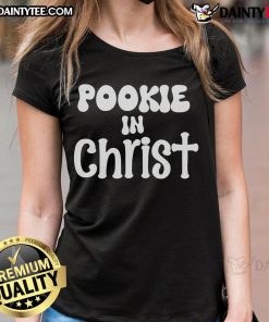 Cute SylentBell Pookie in Christ ladies tee featuring a vibrant design and comfortable fit for everyday wear.