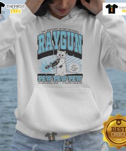 Alt Text: Cute The Greatest In The Universe hoodie with a raygun design, perfect for fans of Max Flyover Country since 2005.