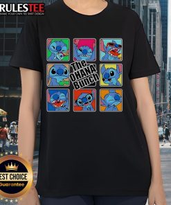 Alt Text: Cute The Ohana Bunch Stitch x The Brady Bunch ladies tee featuring vibrant graphics and a playful design.