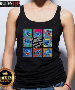 Alt Text: Cute The Ohana Bunch Stitch x The Brady Bunch tank top featuring colorful graphics and a fun design for fans.