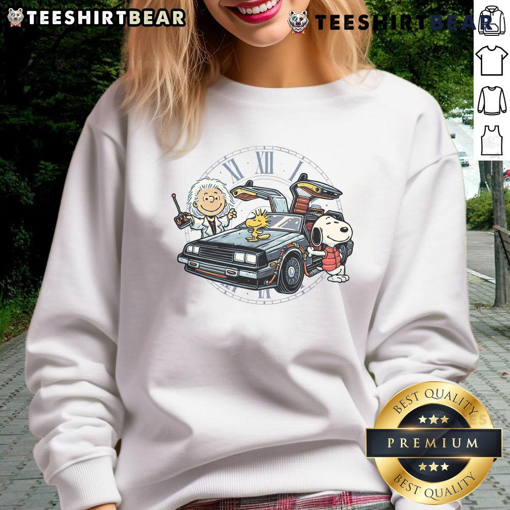 Cute Time Travel Buddies Peanuts Snoopy Woodstock Sweatshirt Cute Time Travel Buddies sweatshirt featuring Peanuts characters Snoopy and Woodstock in a fun design.