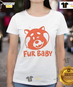 Cute Turning Red Fur Baby Ladies Tee featuring a vibrant design perfect for fans of the animated film Turning Red.