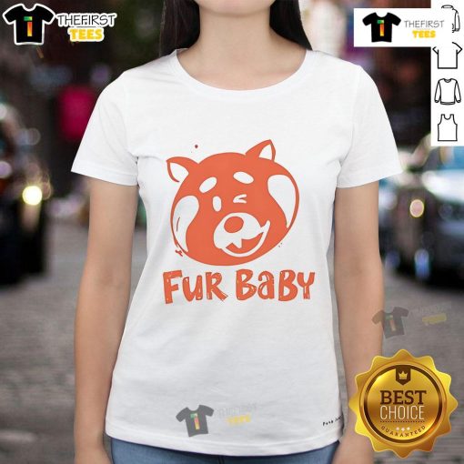 Cute Turning Red Fur Baby Ladies Tee featuring a vibrant design perfect for fans of the animated film Turning Red.