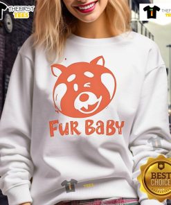 Cute Turning Red fur baby sweatshirt featuring a soft, cozy design perfect for pet fashion and warmth.