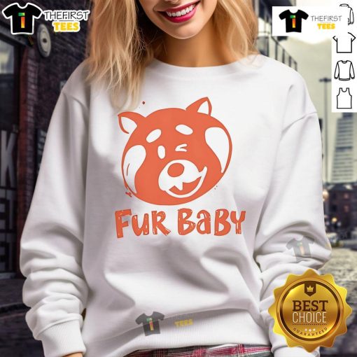 Cute Turning Red fur baby sweatshirt featuring a soft, cozy design perfect for pet fashion and warmth.