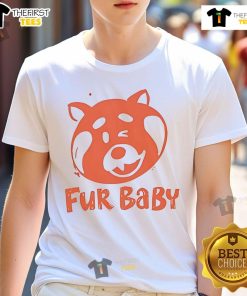 Alt Text: Cute Turning Red Fur Baby T-Shirt featuring vibrant colors and adorable design for young fans of the movie.