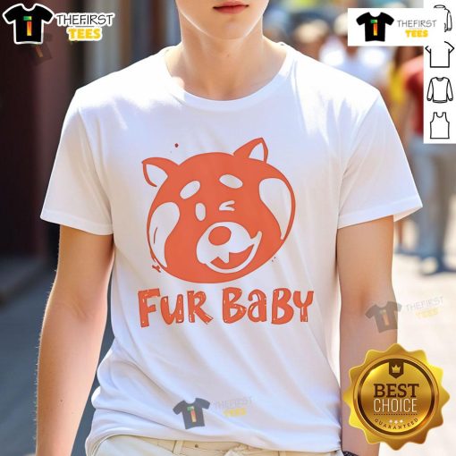 Alt Text: Cute Turning Red Fur Baby T-Shirt featuring vibrant colors and adorable design for young fans of the movie.