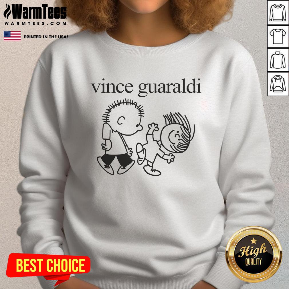 Cute Vince Guaraldi Sweatshirt Adorable Vince Guaraldi sweatshirt featuring a colorful design, perfect for fans of Peanuts and cozy fashion.
