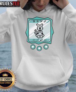 Alt Text: Cute Virtual Doo virtual pet pixel game art hoodie featuring vibrant pixel graphics and a playful design.