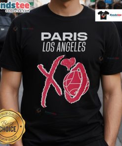 Official PSG x XO Stadium Los Angeles T-Shirt featuring vibrant design and team logo, perfect for soccer fans.