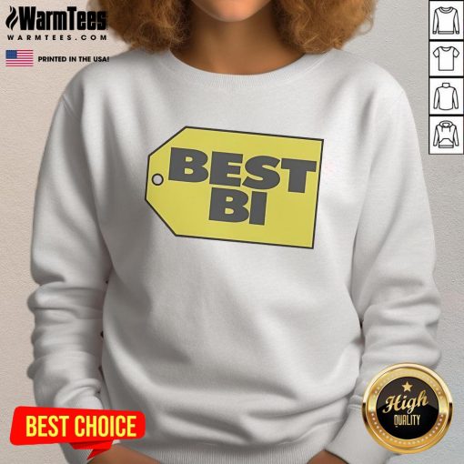 Funny Best Bi Sweatshirt featuring a playful design, perfect for celebrating bisexual pride and humor.