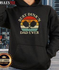Funny Best Dinkn Dad Ever Pickleball Father's Day Hoodie featuring playful graphics and vibrant colors for sporty dads.