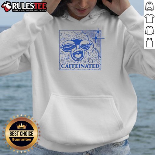 Funny caffeinated sloth in a cozy hoodie, perfect for coffee lovers and animal enthusiasts. Great gift idea!