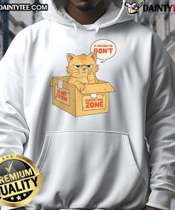 Funny cat in a cardboard box with a hoodie, playfully saying If you need me, don't! Perfect for cat lovers!