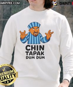 Funny Chin Tapak Dum Dum sweatshirt featuring a playful design, perfect for casual wear and a unique gift idea.