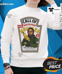 Funny Diddy Call of Mustard sweatshirt with vibrant graphics, perfect for humor and style enthusiasts.