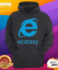 Funny Ecstasy Internet Explorer hoodie with vibrant graphics, perfect for tech enthusiasts and nostalgic gamers.