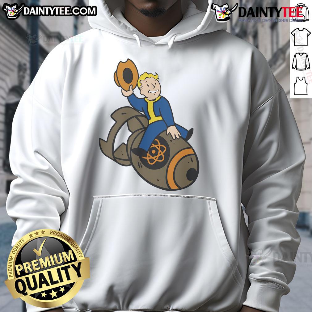 Funny Fallout Nuclear Bomb Hoodie Funny Fallout Nuclear Bomb Hoodie featuring a playful design that showcases a cartoon-style nuclear bomb graphic.