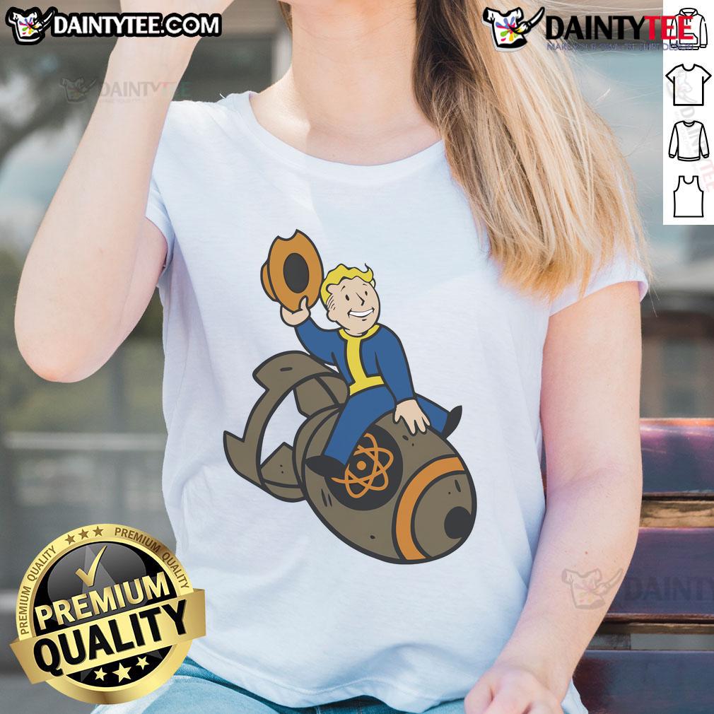 Funny Fallout Nuclear Bomb Ladies Tee Funny Fallout Nuclear Bomb Ladies Tee featuring a humorous design perfect for fans of the Fallout video game series.