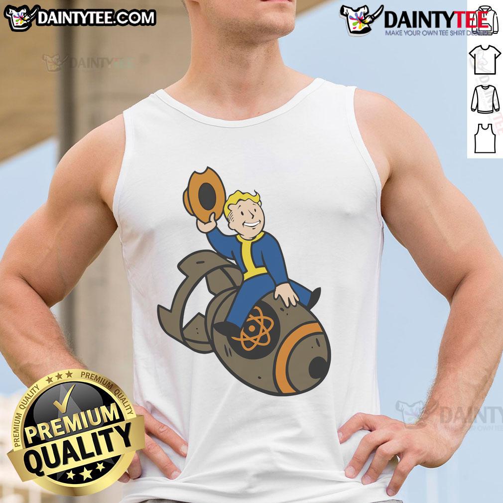 Funny Fallout Nuclear Bomb Tank Top Funny Fallout nuclear bomb tank top featuring a humorous graphic design, perfect for gamers and pop culture fans.