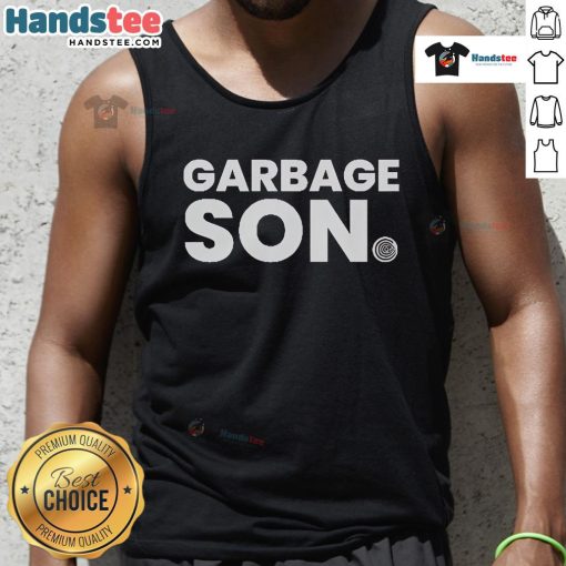 Funny Garbage Son Tank Top featuring humorous graphics and a playful design, perfect for casual summer wear.