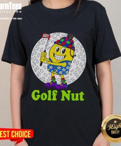 Funny Golf Nut Ladies Tee featuring a humorous design perfect for women golfers who love to add fun to their game.