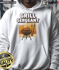 Funny Grill Sergeant Father's Day Hoodie featuring a humorous design perfect for dads who love grilling and fun gifts.