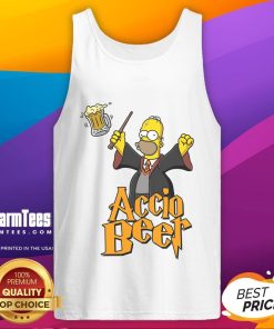 Funny Homer Potter Accio Beer Harry Potter tank top featuring a humorous design for fans of both series.