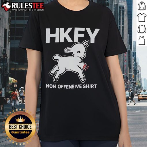 Funny Hong Kong Fcked You non-offensive Lamputated ladies tee featuring a humorous graphic design.