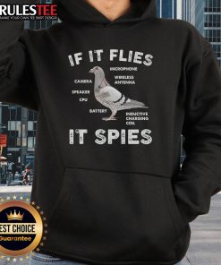 Funny If It Flies It Spies pigeon anatomy design on a cozy bird hoodie for animal lovers and humor enthusiasts.