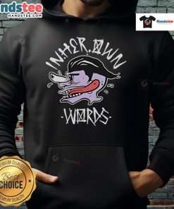 Funny In Her Own Words hoodie featuring a playful face and tongue design, perfect for adding humor to your wardrobe.