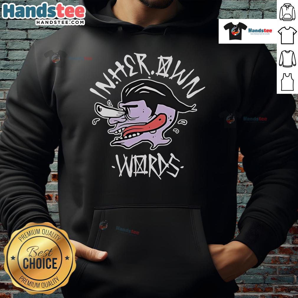 Funny In Her Own Words Face And Tongue Hoodie Funny In Her Own Words hoodie featuring a playful face and tongue design, perfect for adding humor to your wardrobe.