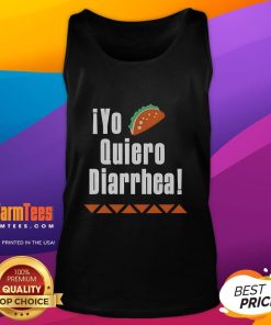 Funny Iyo Quiero Diarrhea tank top featuring humorous text design for casual wear and comedy lovers.